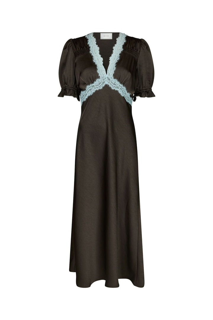 Neo Noir - Vipe Lace Maxi Dress 167735 - 676 - Dark Brown