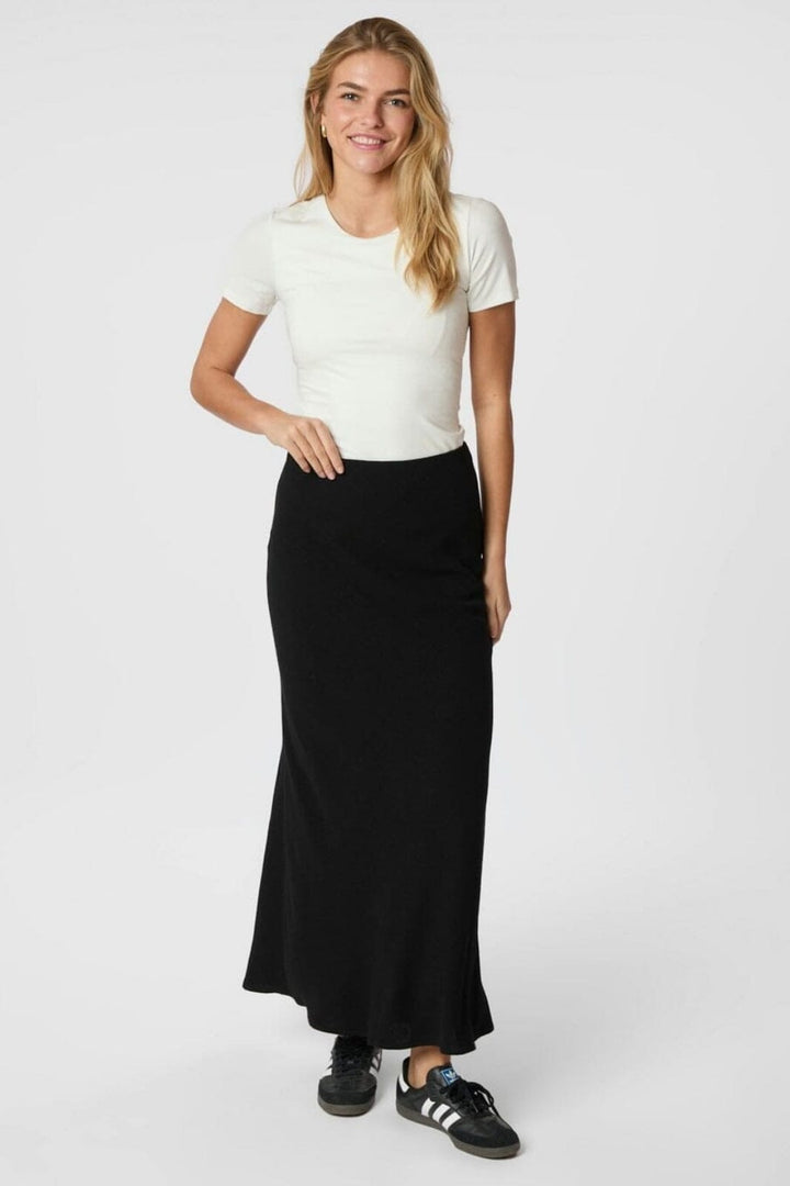 Neo Noir - Viso Linen Skirt 161871 - 100 - Black