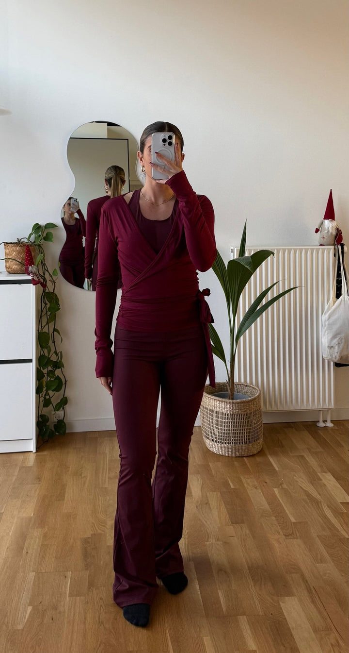 Neo Noir x Molly&My - Ulianna Leggings Pants 167091 - 162 - Bordeaux Bukser 