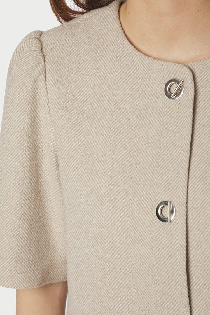 Neo Noir - Xanthe Light Herringbone Blazer 167111 - 213 - Sand