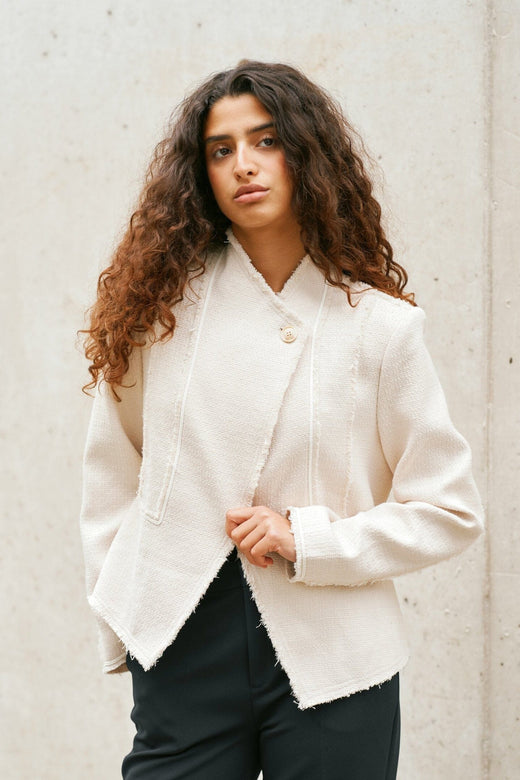 Neo Noir - Ylena Boucle Jacket 170672 - 122 - Creme Jakker 