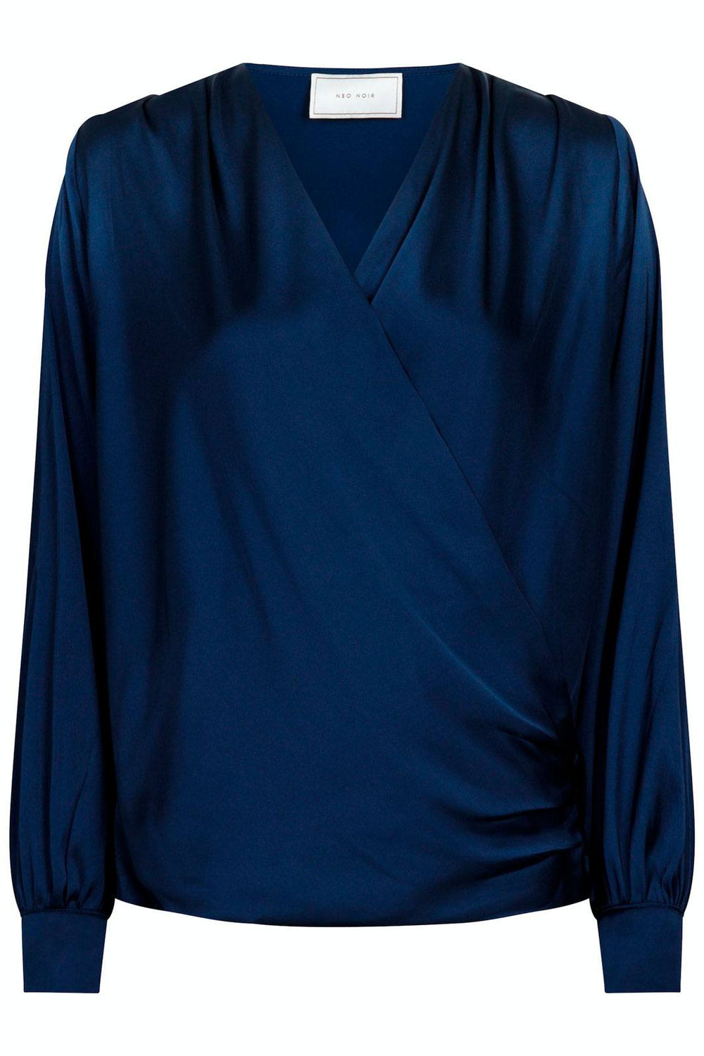 Neo Noir - Zeleste Satin Blouse - Navy Bluser 