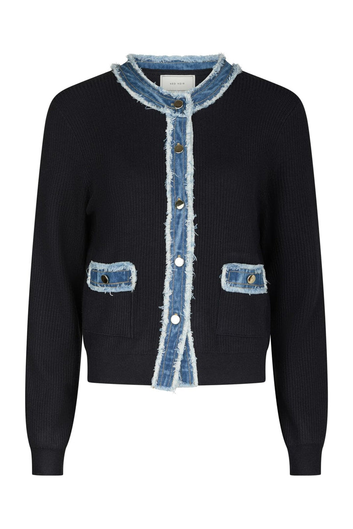 Neo Noir - Zelma Knit Denim Cardigan 167245 - 141 - Navy