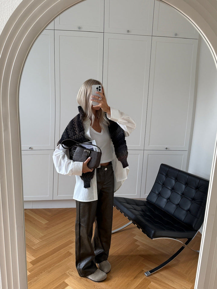 Noella - Gio Knit Sweater 12165005 - 1415 - Brown Grey Mix Strikbluser 