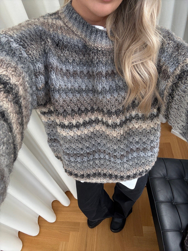 Noella - Gio Knit Sweater 12165005 - 906 - Light Grey Mix Strikbluser 