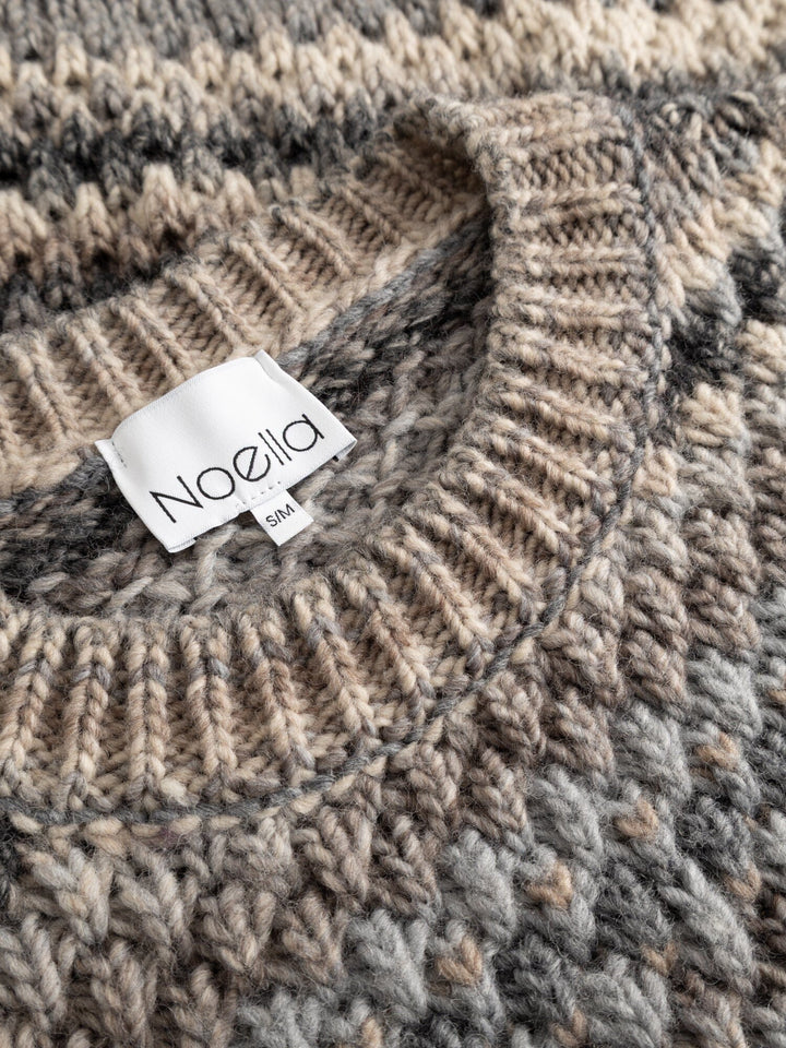 Noella - Gio Knit Sweater 12165005 - 906 - Light Grey Mix Strikbluser 