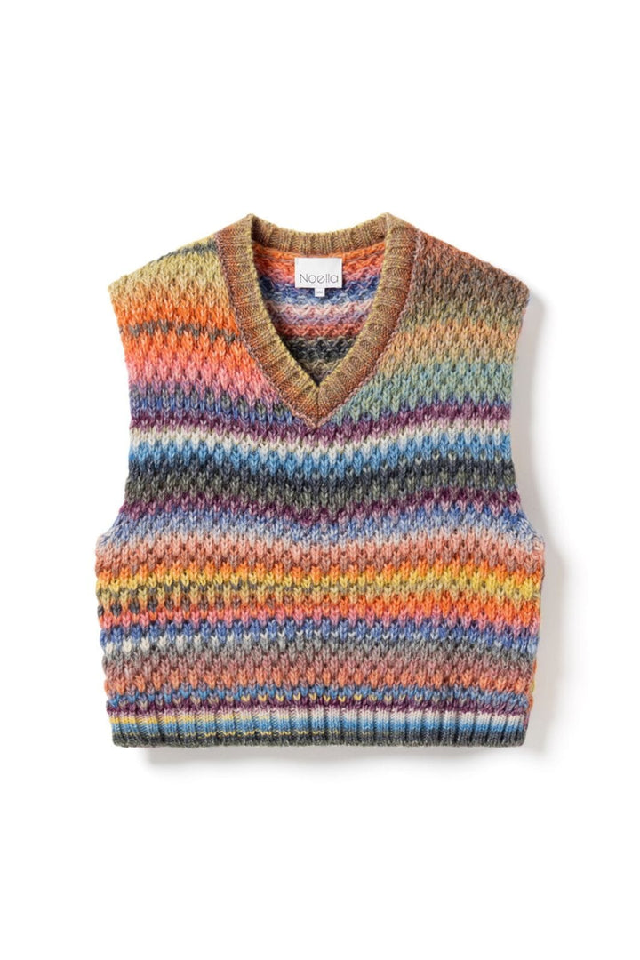 Noella - Gio Knit Vest - 544 Multi Mix Strikbluser 