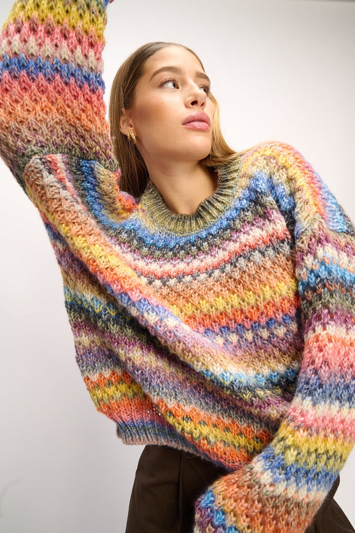 Noella - Gio Sweater - Multi Mix Strikbluser 