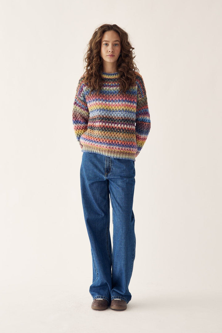 Noella - Gio Sweater - Multi Mix Strikbluser 