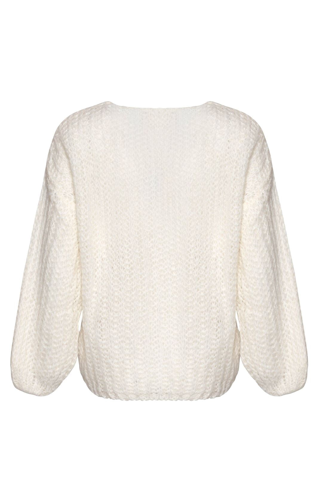 Noella - Joseph Knit Sweater - 028 White Strikbluser 