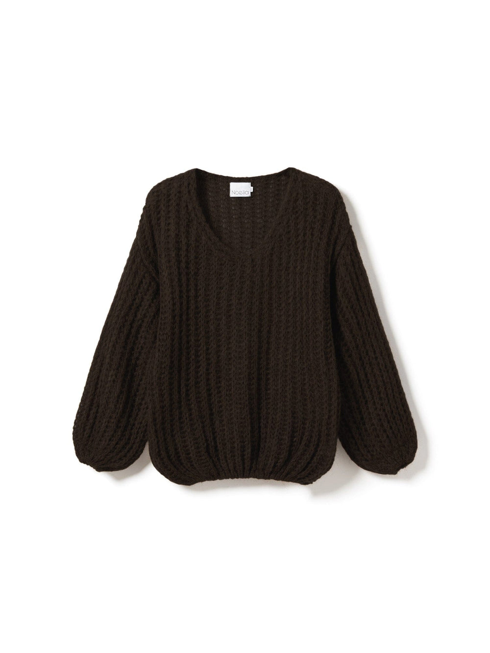 Noella - Joseph Knit Sweater 12265001 - 548 - Dark Brown Strikbluser 