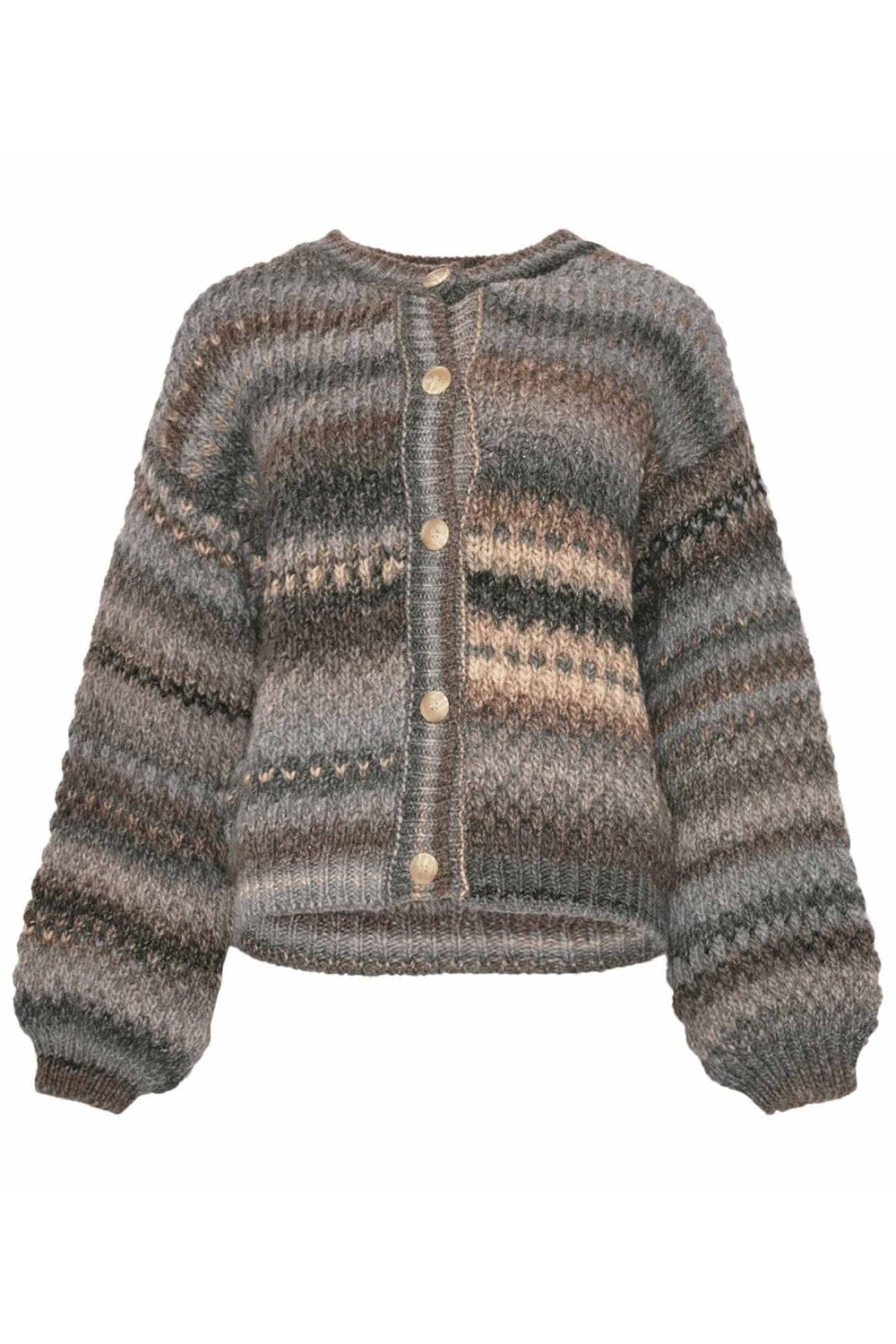 Noella - Kae Knit Cardigan 10870001 - 906 - Light Grey Mix