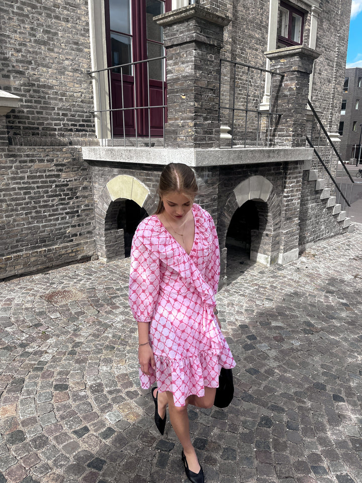 Noella - Kayann Dress - 1266 Pink Lemonade Combo Kjoler 