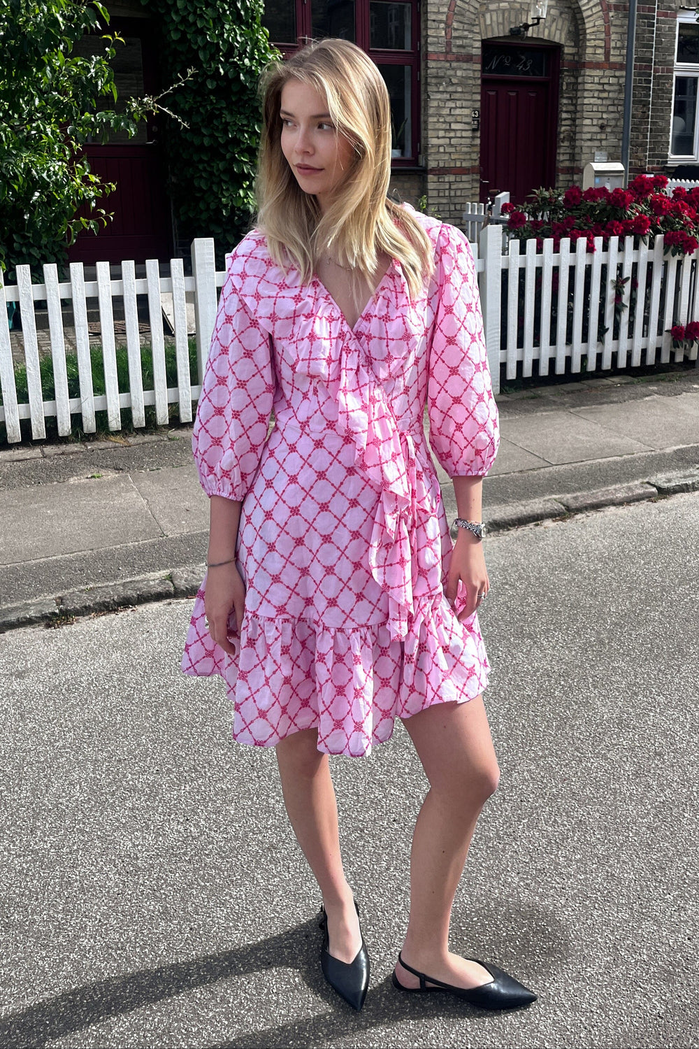 Noella - Kayann Dress - 1266 Pink Lemonade Combo Kjoler 
