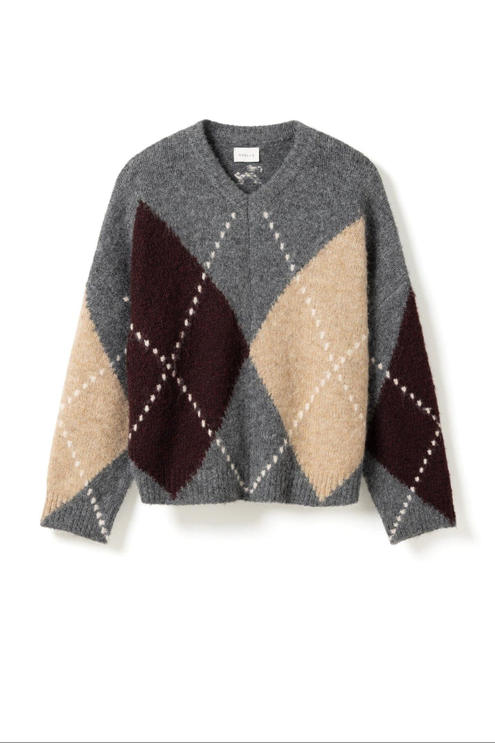 Noella - Lai Knit 14670001 - 003 - Medium Grey Mel. Strikbluser 