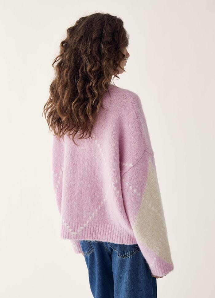 Noella - Lai Knit 14670001 - 748 - Pink Mix Strikbluser 