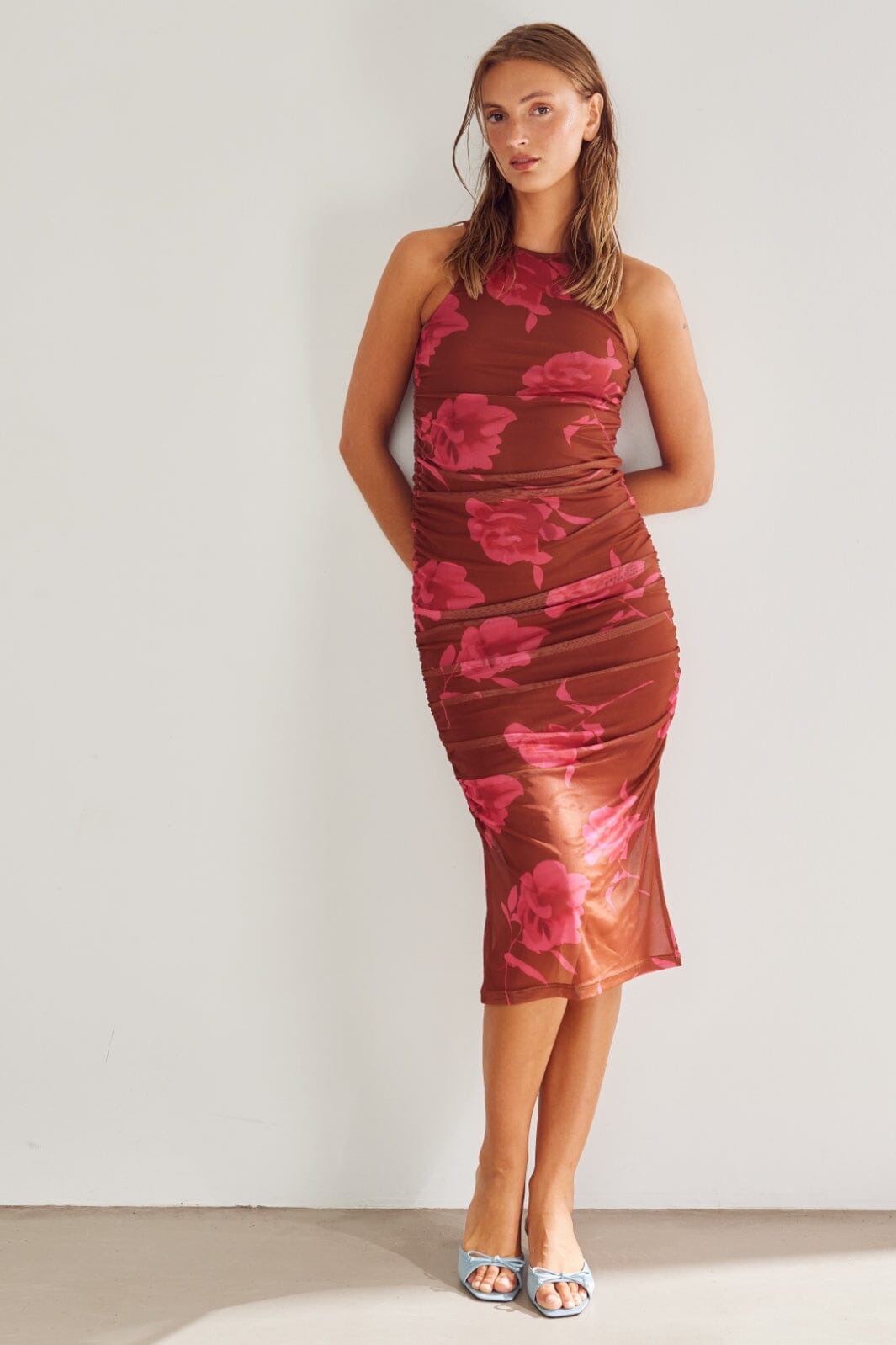 Noella - Leanna Dress 13460002 - 1337 Cassie Brown Print Kjoler 