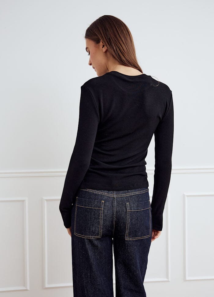 Noella - Leyton Top 14100001 - 004 - Black T-shirts 
