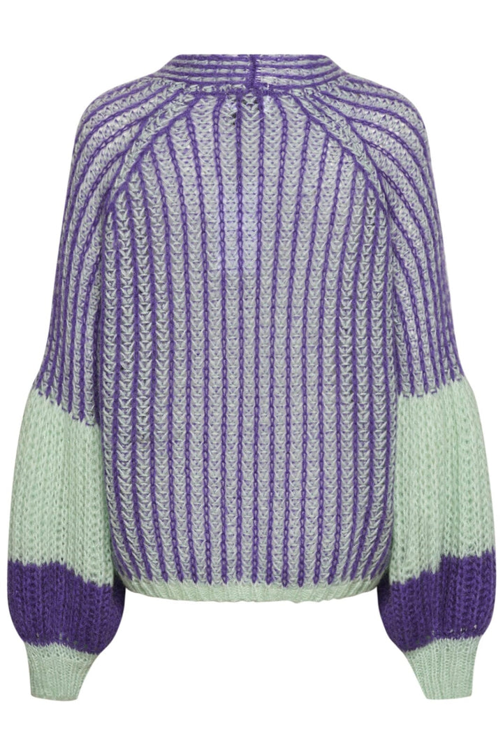 Noella - Liana Knit Cardigan - 933 Lilac/Sage Cardigans 