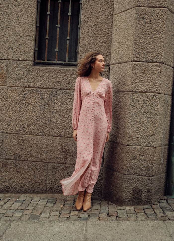 Noella - Lilith Maxi Dress 14170008 - 1391 - Cheryl Pink Print Kjoler 