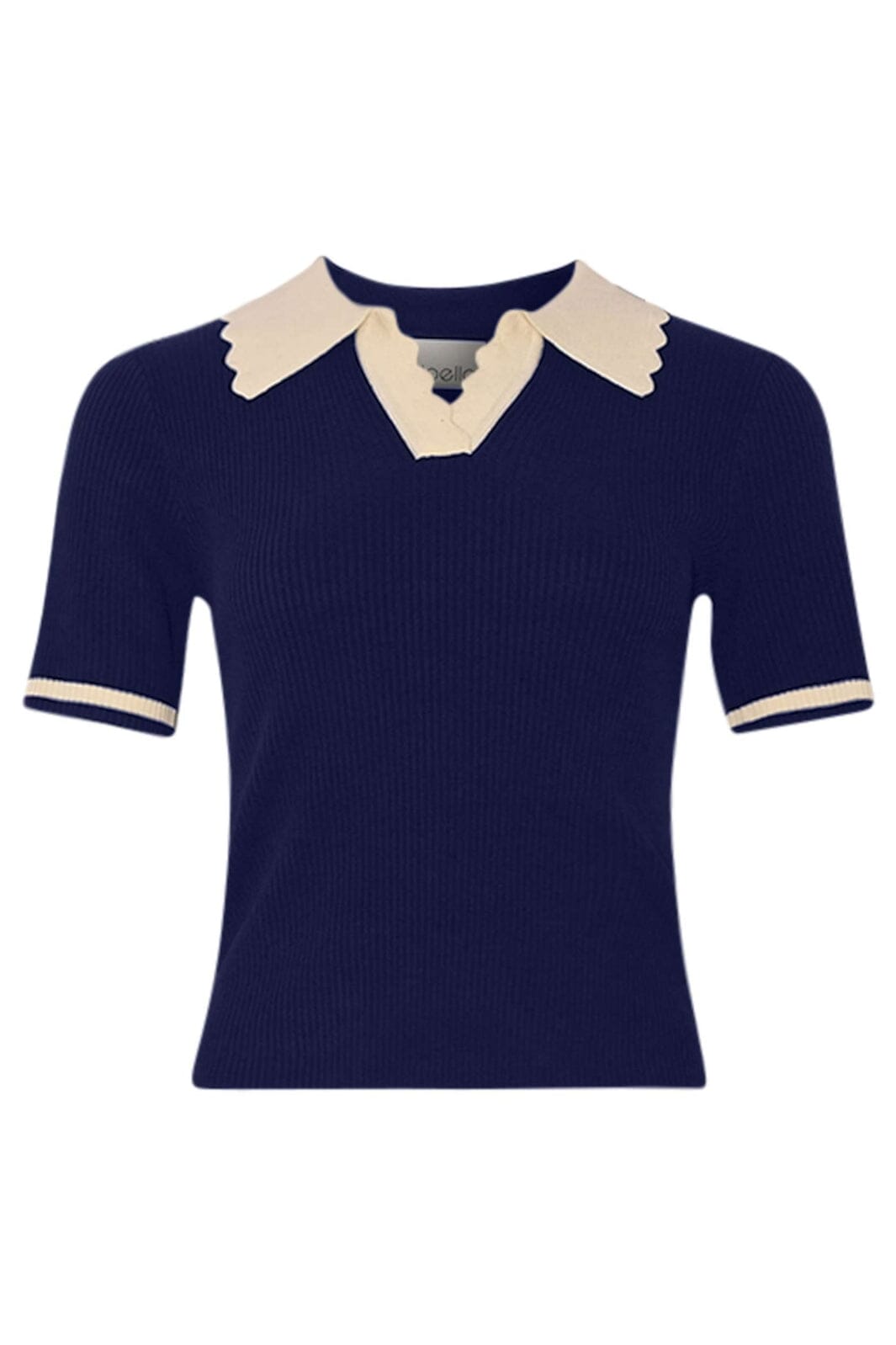 Noella - Lilo Polo Knit 13800002 - 1342 - Navy Sugar Combo Strikbluser 