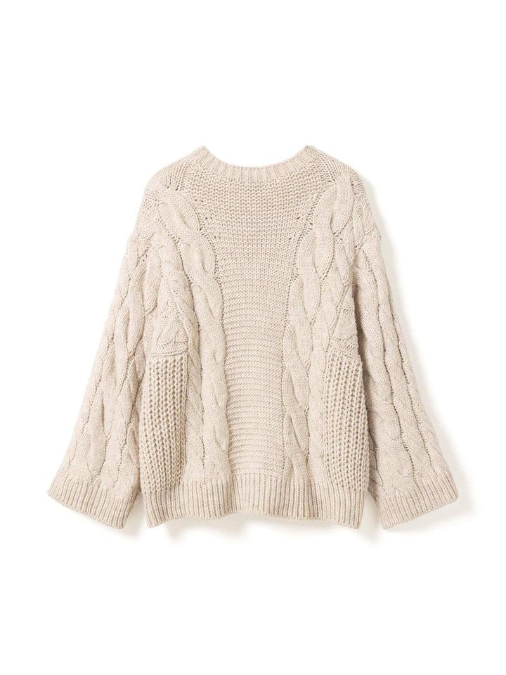 Noella - Lisbeth Knit 14380001 - 025 - Oatmeal Strikbluser 