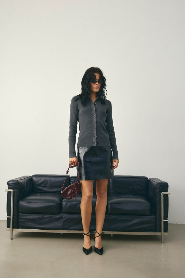 Noella - Livanna Knit Cardigan 13800005 - 972 - Medium Grey Mel.