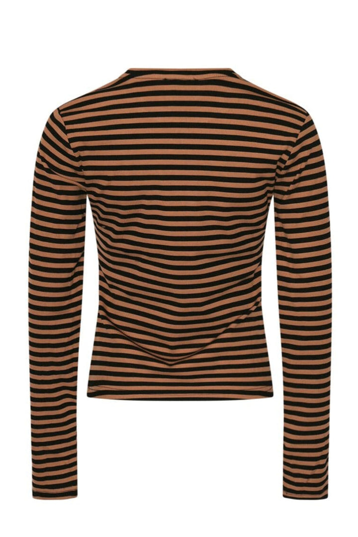 Noella - Luana Top 14030002 - 1379 - Dark Sand Black Stripe