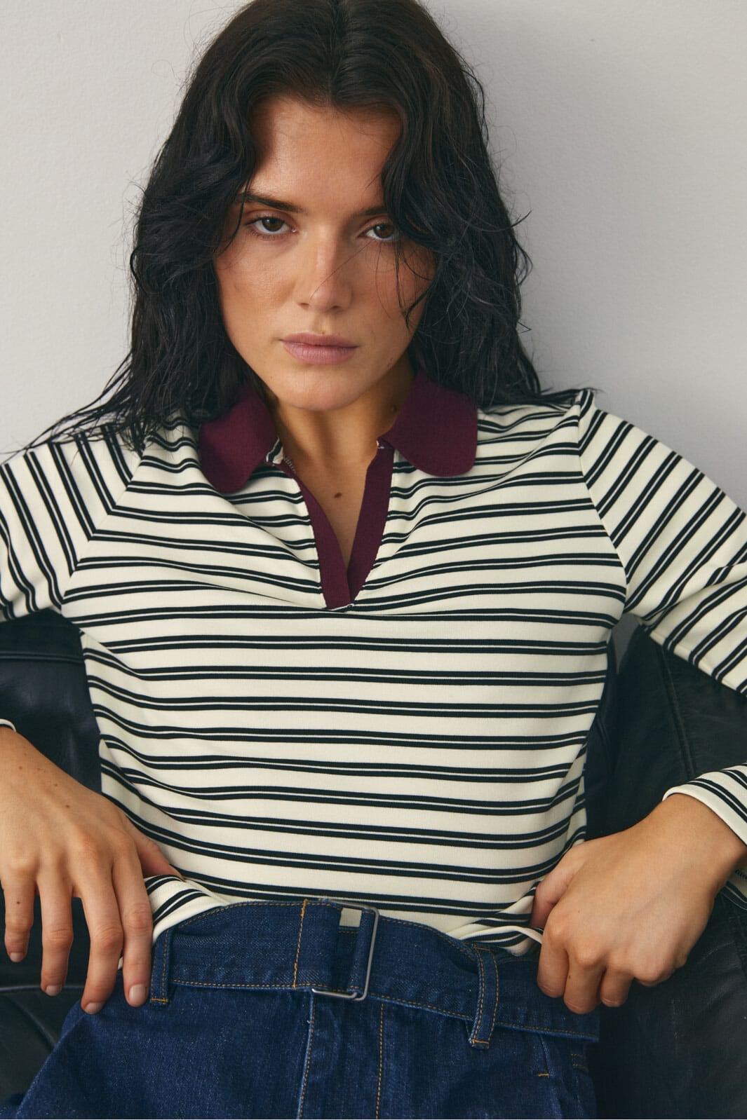 Noella - Luane Top 14250002 - 1395 - Caryll Black Stripe