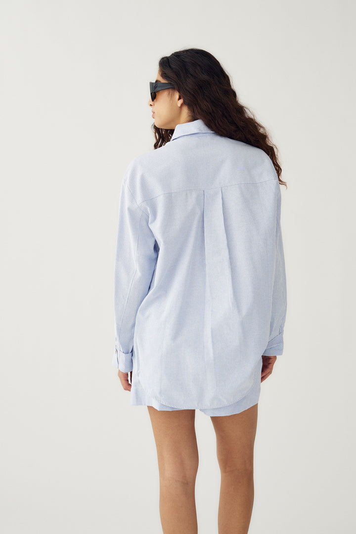 Noella - Marlon Shirt 14820001 - 1419 - Dorla Blue Stripe Skjorter 