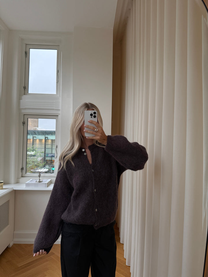 Noella - N-Kae Knit Cardigan 15950001 - 674 - Chocolate Cardigans 