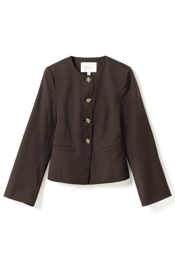 Noella - N-Kasaundra Ls Blazer 12700035 - 674 - Chocolate Blazere 