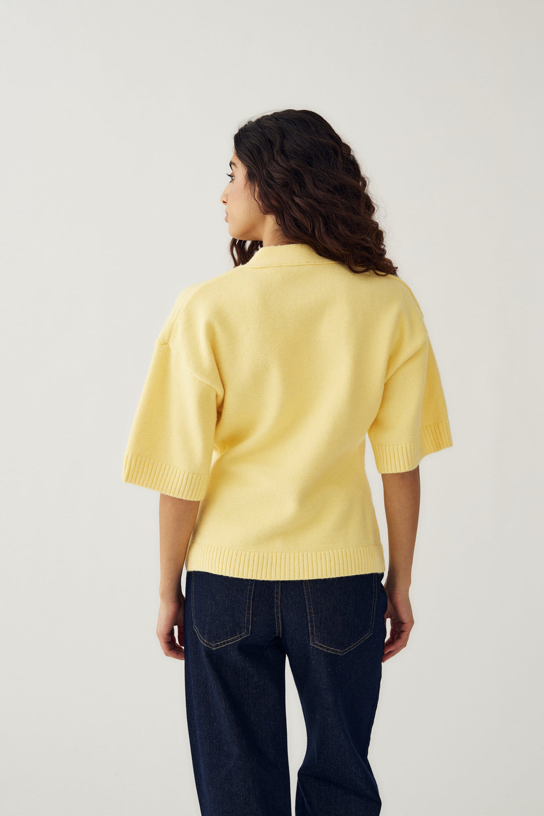 Noella - N-Lenyx Ss Knit 13770003 - 1417 - Butter Yellow Cardigans 
