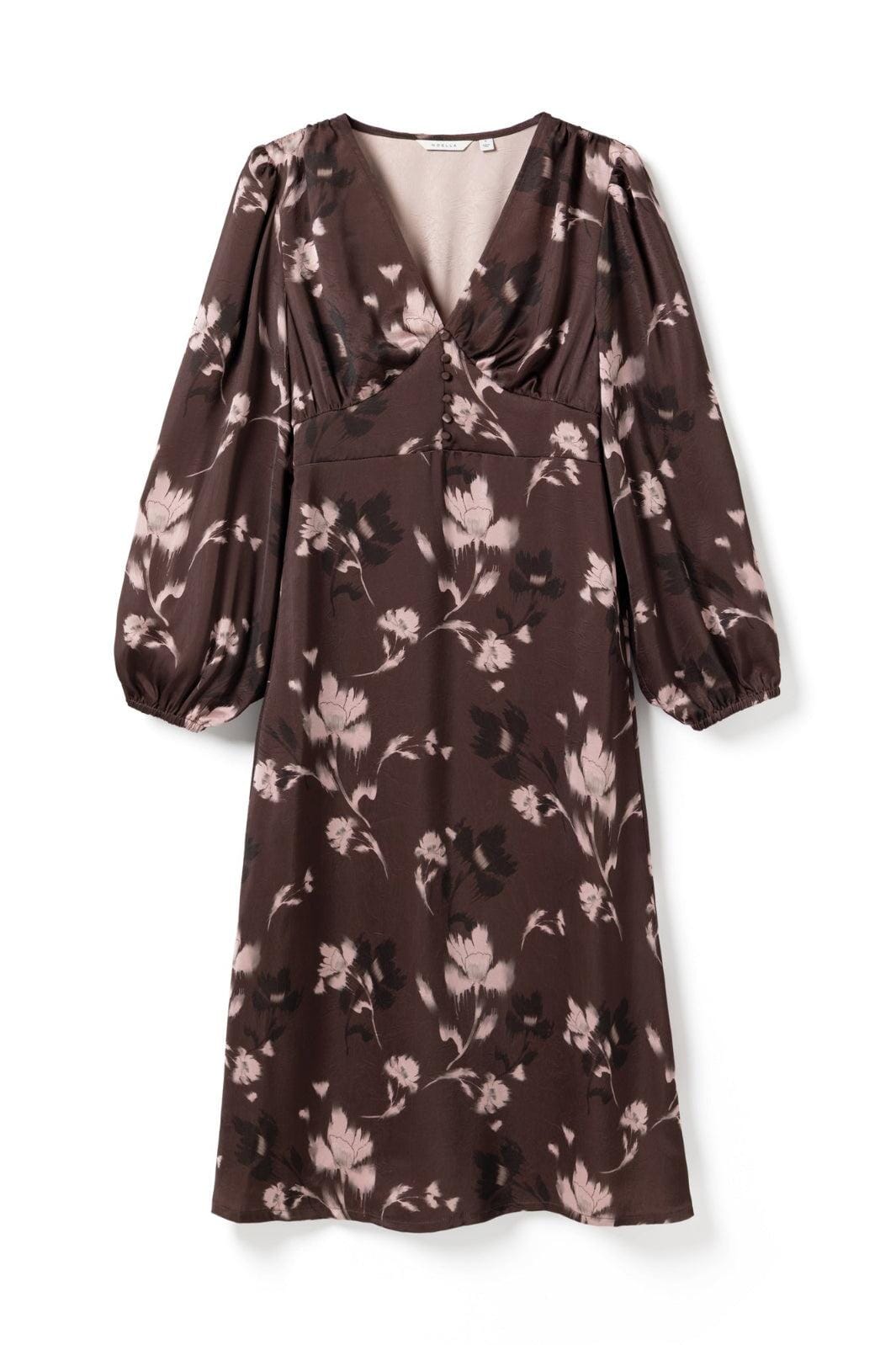 Noella - N-Lilith Dress 15910001 - 1473 - Dena Burgundy Print Kjoler 