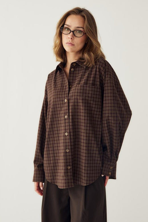 Noella - N-Lisa Shirt 16360003 - 1499 - Devana Brown Check Skjorter 