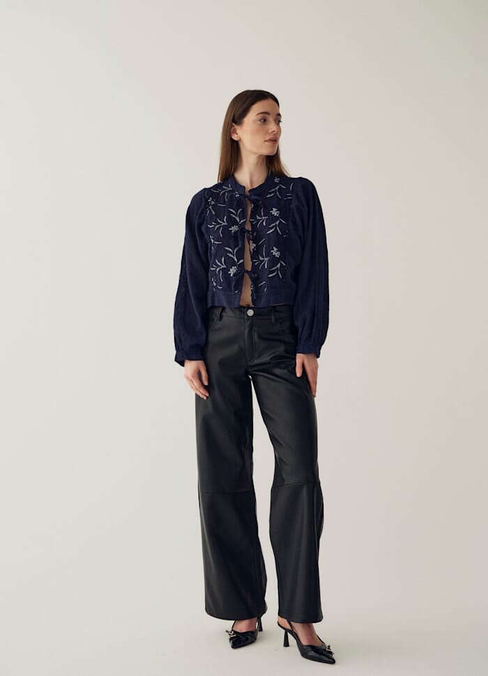 Noella - N-Ludmilla Blouse 17020001 - 1535 - Midnight Blue Bluser 