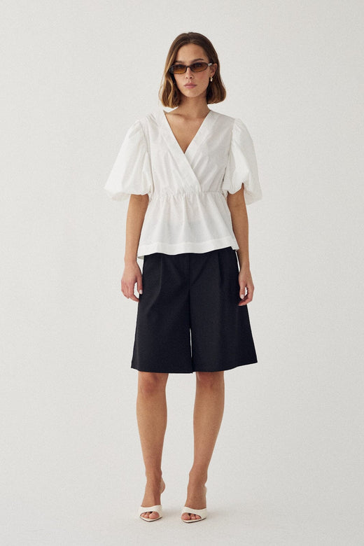 Noella - N-Magdalena Blouse 14540009 - 028 - White Bluser 