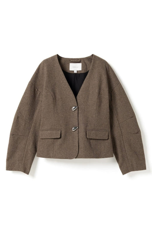 Noella - N-Mallie Blazer 16180001 - 1488 - Brown Herringbone