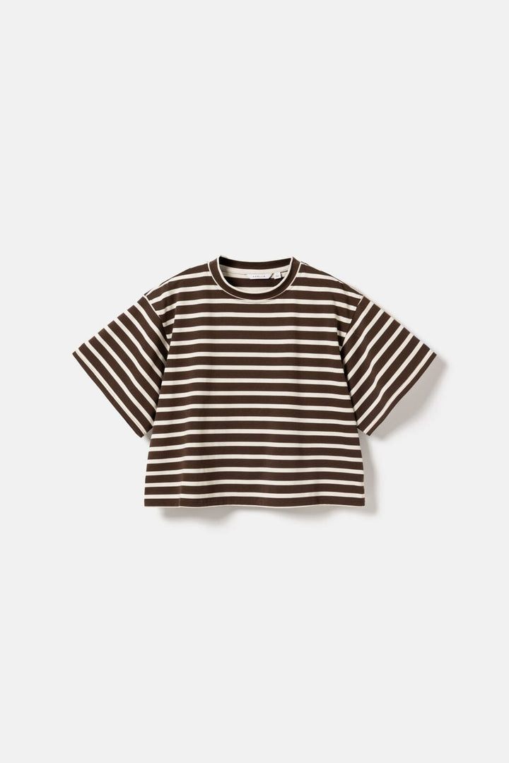 Noella - N-Maple T-Shirt 17260002 - 450 - Eton Brown Ivory Stripe