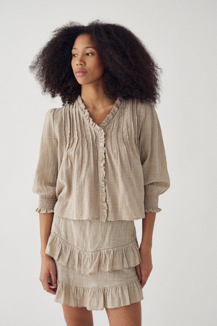 Noella - N-Marin Blouse 15710002 - 1454 - Grey Ivory Bluser 