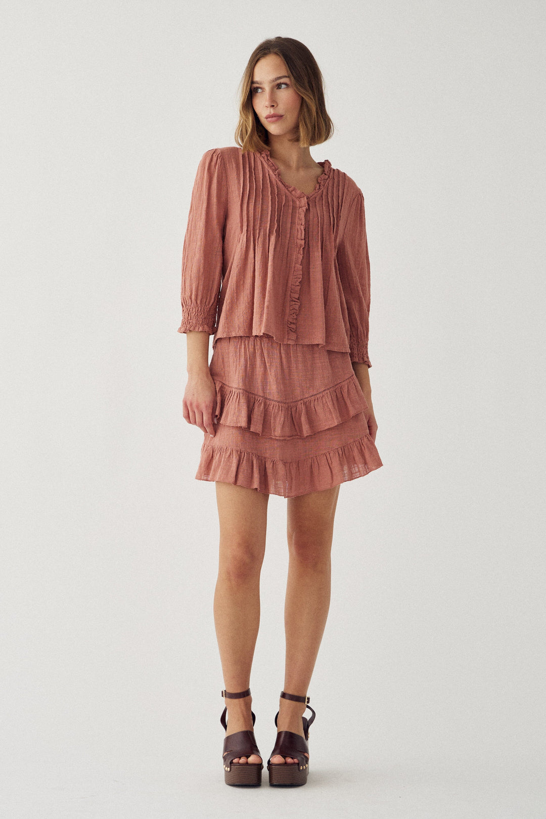 Noella - N-Marin Blouse 15710002 - 1455 - Red Clay Bluser 