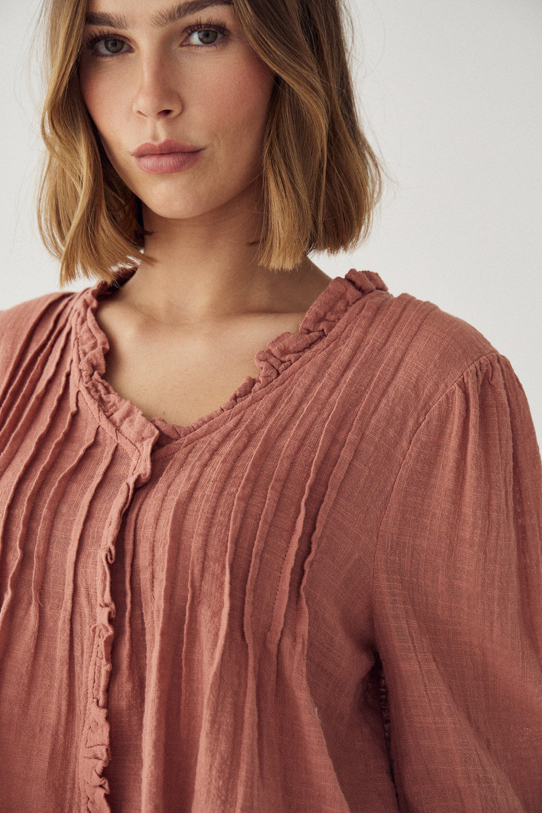 Noella - N-Marin Blouse 15710002 - 1455 - Red Clay Bluser 