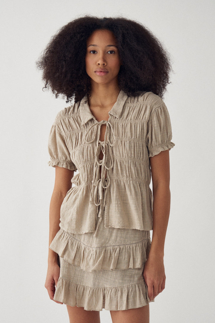 Noella - N-Marty Blouse 15710004 - 1454 - Grey Ivory Bluser 