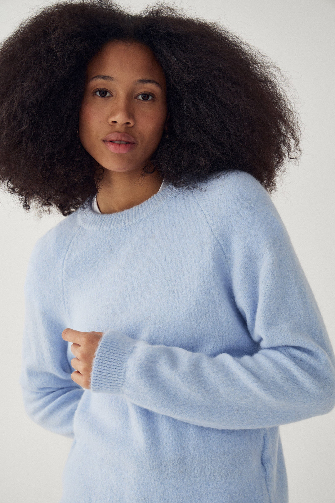 Noella - N-Marve Knit 14900005 - 016 - Light Blue Strikbluser 