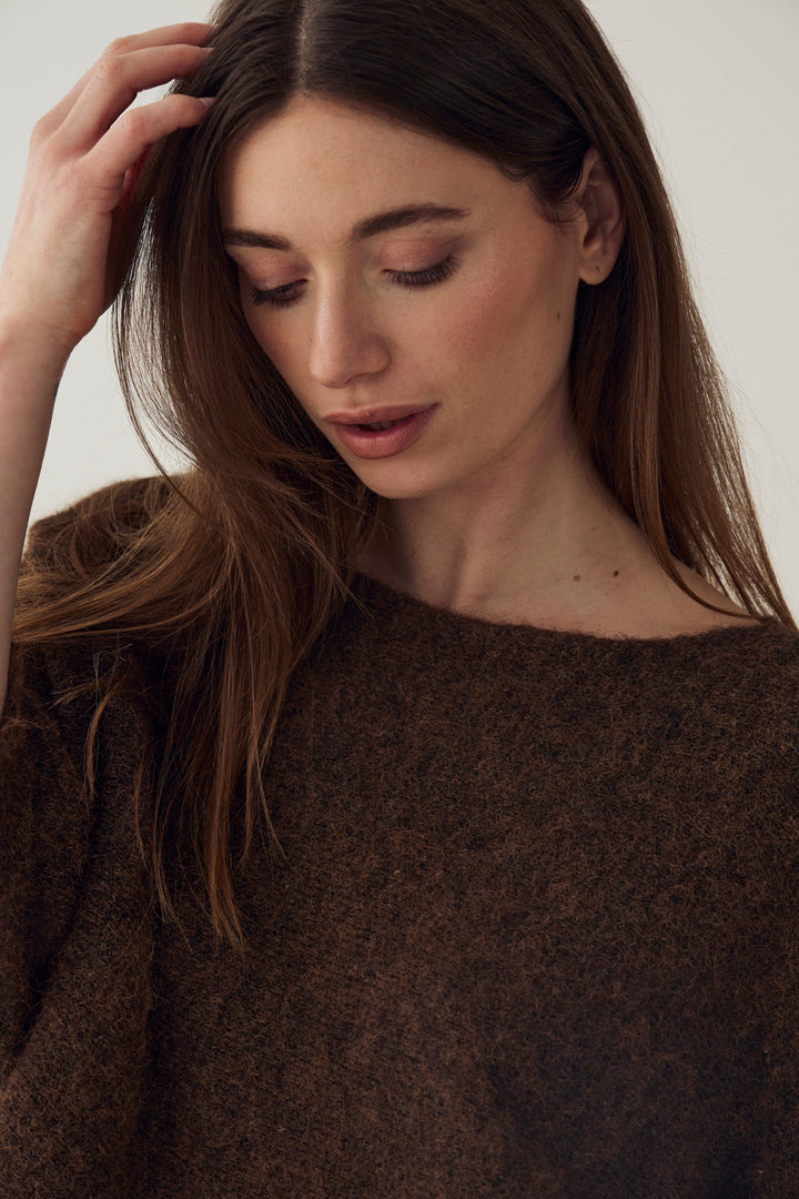 Noella - N-Maxime Knit 16310003 - 674 - Chocolate Strikbluser 