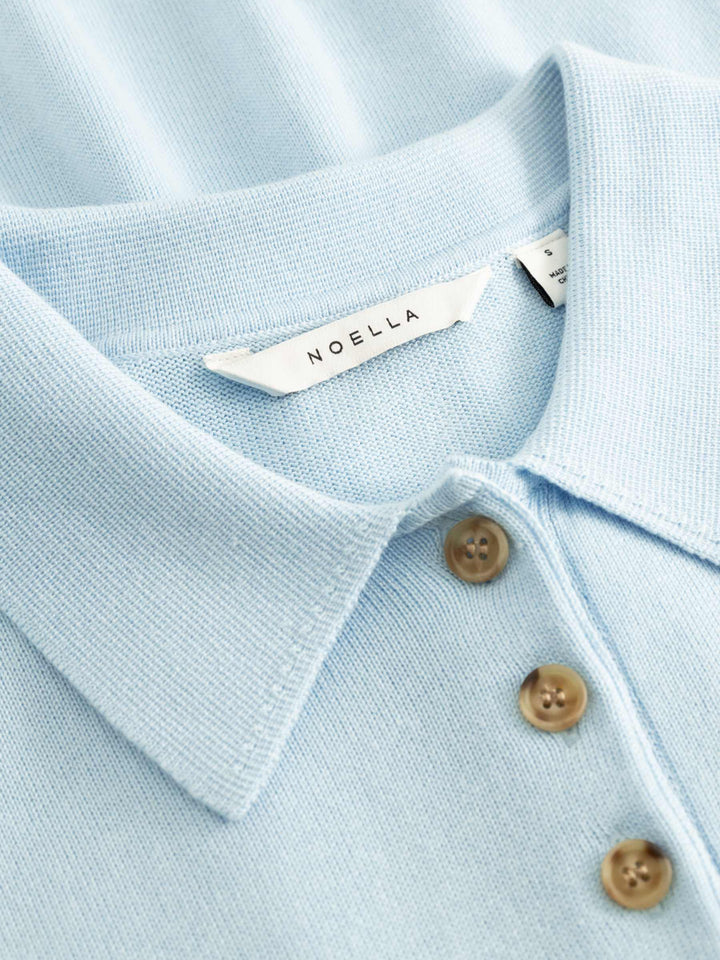 Noella - N-Maxine Ss Knit 14990003 - 975 - Air Blue Strikbluser 