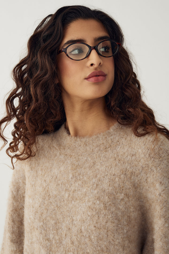 Noella - N-Maymie Knit 16030001 - 021 - Sand Strikbluser 