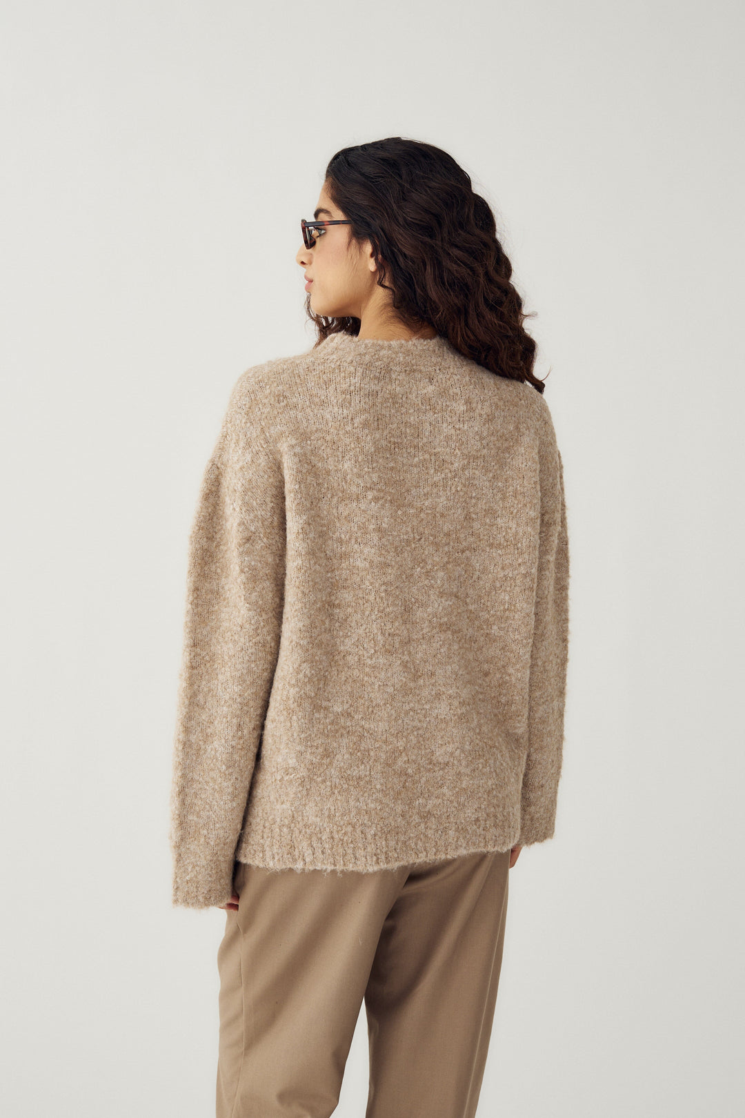 Noella - N-Maymie Knit 16030001 - 021 - Sand Strikbluser 