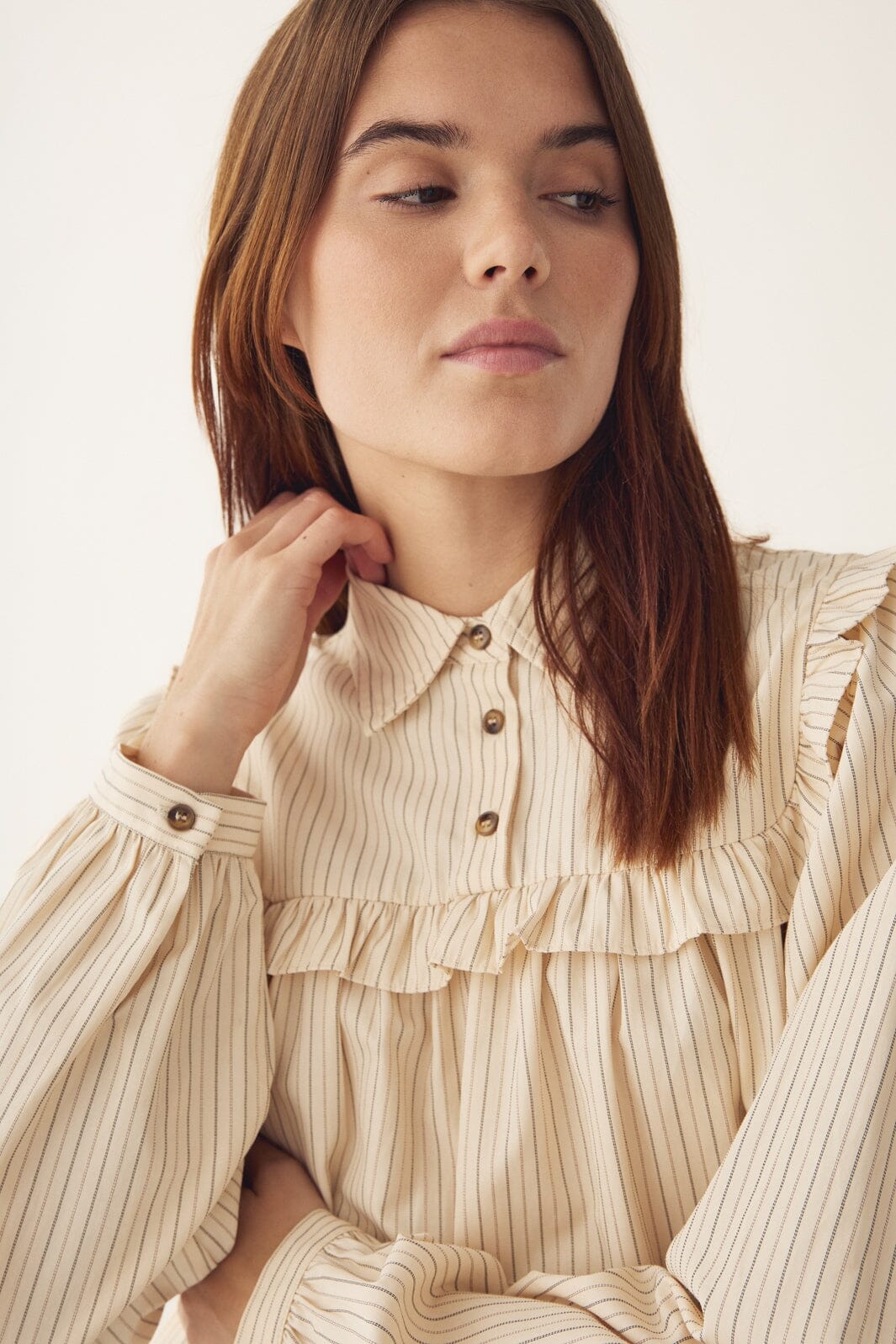 Noella - N-Mikayla Blouse 15360001 - 1441 - Donnie Cream Stripe