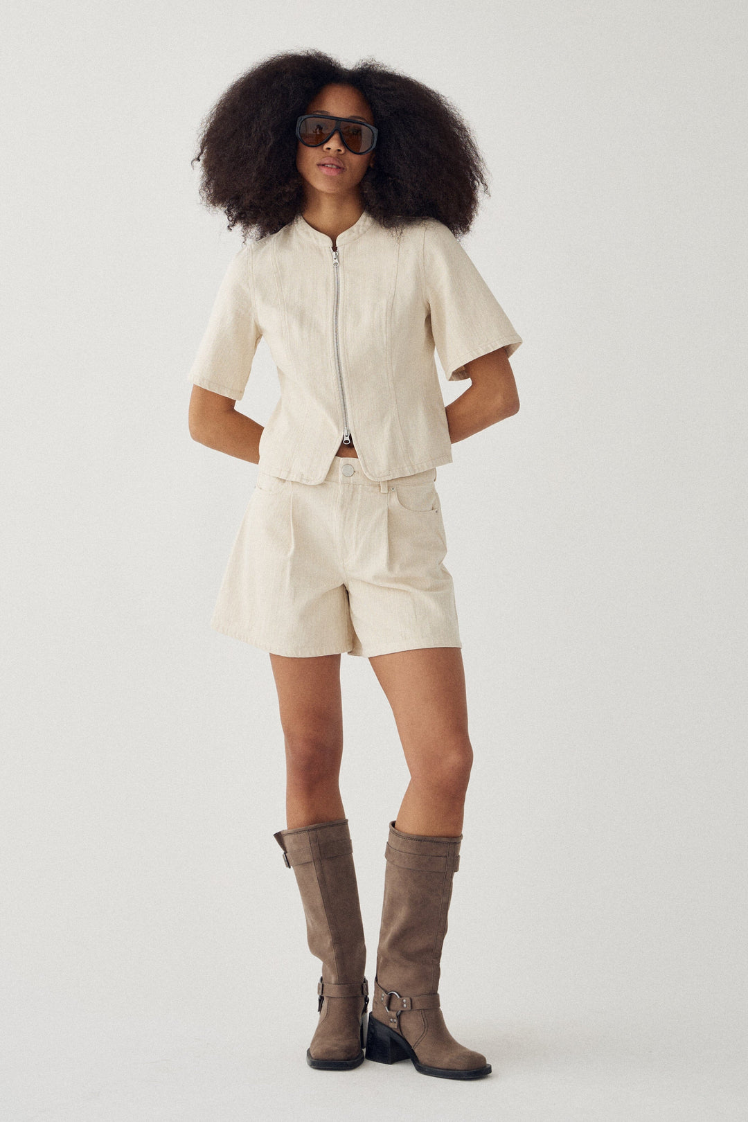Noella - N-Milly Shorts 15580002 - 974 - Ivory Shorts 